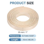 PATIKIL Maple Edge Banding, 1 Inch x 49.2 ft Wood Veneer Tape Pre-glued Flexible Plywood Edge Banding with Hot Melt Adhesive for Furniture Restoration