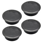 Desk Grommet 2" (50 mm), Desk Cord Hole Cover, Cable Grommet ABS Plastic, Desk Hole Grommet for Office and Home Table Cable, Detachable Adjustable Cable Cord Organizer (Black 4 Pcs)