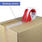 BOMEI PACK Heavy Duty PackingTape with Dispenser - 3 Rolls, Total 330Y, 2.6 mil, 1.88 inch x 110 Yards, Clear Packaging Tape Refills for Shipping, Mailing, Moving & Storage