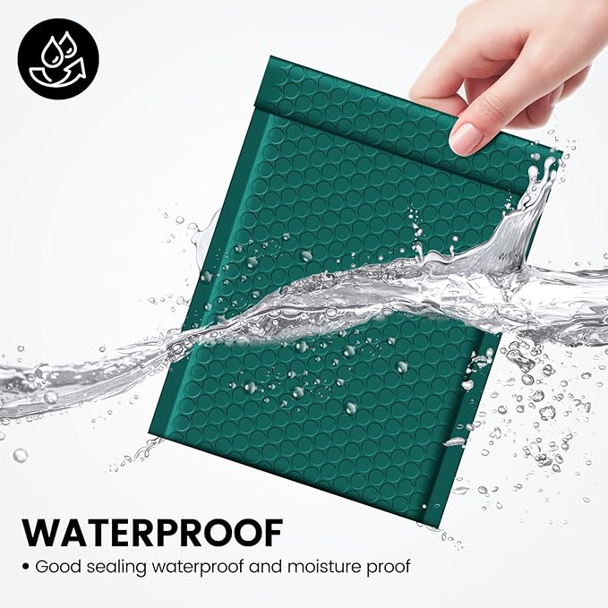 Fuxury Bubble Mailers 6x10" 100 Pack Opaque Bubble Mailer Usable Size 6x9" Padded Envelopes for Gifts Mailing Envelopes Bubble Padded Cushion Mailers Small Business#0 Forest Green