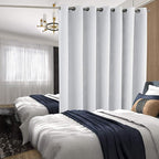 BGment Room Darkening Blackout Curtains Fashion Sliding Door Curtain 100 X 84 Inches, Wide Thermal Room Divider Window Curtain, 1 Panel, Greyish White, 84 Length X Wide 100