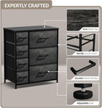 Sorbus Dresser with 7 Faux Wood Drawers - Storage Unit Organizer Chest for Clothes - Bedroom, Hallway, Living Room, Closet, & Dorm Furniture - Steel Frame, Wood Top, & Easy Pull Fabric Bins