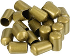 uxcell 20pcs Rubber End Caps 13.5mm ID Vinyl Round Tube Bolt Cap Cover Thread Protectors Gold