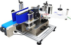 TECHTONGDA Automatic Round Bottle Labeling Machine with Conveyor Bottle Diameter 1.5-3.9inch