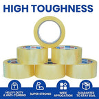 ADHES Packing Tape Shipping Tape Packaging Tape for Moving Boxes, 54.68yard Per Roll 1.88inch Width 2.6Mil Thickness