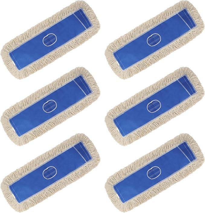 24 Inch Dust Mop Head: Replacement Medium Washable Commercial Sweeper and Janitorial Dust Mop Head Replacement