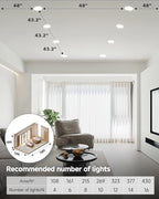 Ensenior 4 Pack 4 inch Gimbal Led Recessed Light with Junction Box, 90° Adjustable Directional Eyeball Lighting, Dimmable, 2700K/3000K/3500K/4000K/5000K, 900LM, 9W=85W-ETL&FCC Certified
