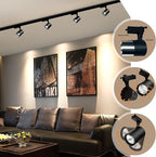 Black 25W 2000lm J&L Type LED Track Lighting System,4000K Natural Light Dimmable Brightness,with 13 FT Track Rails and Ceiling Spotlight Fixture Installation Package