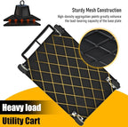 Utility Rolling Tool Cart, 40 x 17-Inch Plastic Rolling Carts Huge Storage W/Deep 2-Shelf Heavy Duty Service Carts with Wheels,550 lbs Capacity Organizer for Garage,Warehouse,Workshop-Medium