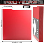 Facmogu 20PCS Vinyl Record Dividers, Upgrade Thicker Vinyl Record Separators, 33RPM Plastic Vinyl Record Divider Card, Blank Writable DIY Vinyl LP Album Separators for Vinyl CD, DVD Organization - Red