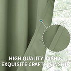 BGment Room Darkening Curtains 54 Inches Long - Grommet Thermal Insulated Drapes Window Treatment Curtains for Bedroom, 2 Panels, 38 x 54 Inch, Grass Green