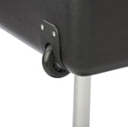 Portable Trade Show Counter Kiosk with Pop Up Stand, 38"W x 38.5"H, Stretch Cover, Wheeled Case