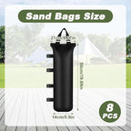 8Pcs Sand Bags for Weight 176LBS Heavy Duty Sandbags for Canopy Legs Pop up Canopy Weight Bags for Tent Outdoor Fixed Advertising Sunshade (Without Sand)