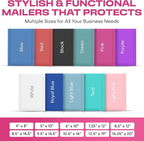 Hot Pink Small Bubble Mailers 4x8 Inch #000 | Thick Padded Poly Bubble Mailer Envelopes | 500 Pack Bulk | Trading Card Sports Card Shipping