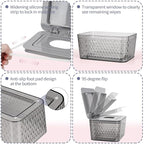 Wipes Dispenser, One-Handed Operation Wipe Holder for Baby & Adult, Seal-Designed Wipes Container for Bathroom Keep Diaper Wipes Fresh (Grey)