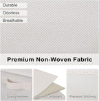 WUIKE 3 Pack Extra Large Fabric Storage Bins, Beige Foldable Closet Organizer Boxes for Clothes, Sheets and Blankets