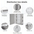 Outdoor Electrical Junction Box, ABS Water Resistant Enclosure with Internal Mounting Panel & Hinged Cover, 16.1" H* 12.2" L* 5.9" W