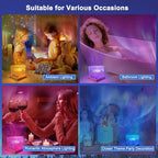 RICHMYC Ocean Wave Projector Light, 16 Colors Gradual Rotating Water Lamp with Remote Control, Beach Decor Sea Themed Northern Lights Projector for Office Bedroom Bar Restaurant(Cordless)
