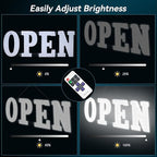 48" x 17" Extra Large LED Open Sign with Remote Control High Bright Visibility Business Signs 14 Mode Electric Display Sign Suitable for Shop, Bar, Hotel, Retail and Restaurant