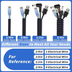 250FT Split Wire Loom Tubing, 1/4 Inch Wire Protector Tubing, Automotive Wire Flexible Conduit Cord Covers with 20 Cable Ties for Automotive Marine RV Agriculture Electrical Cable Protection