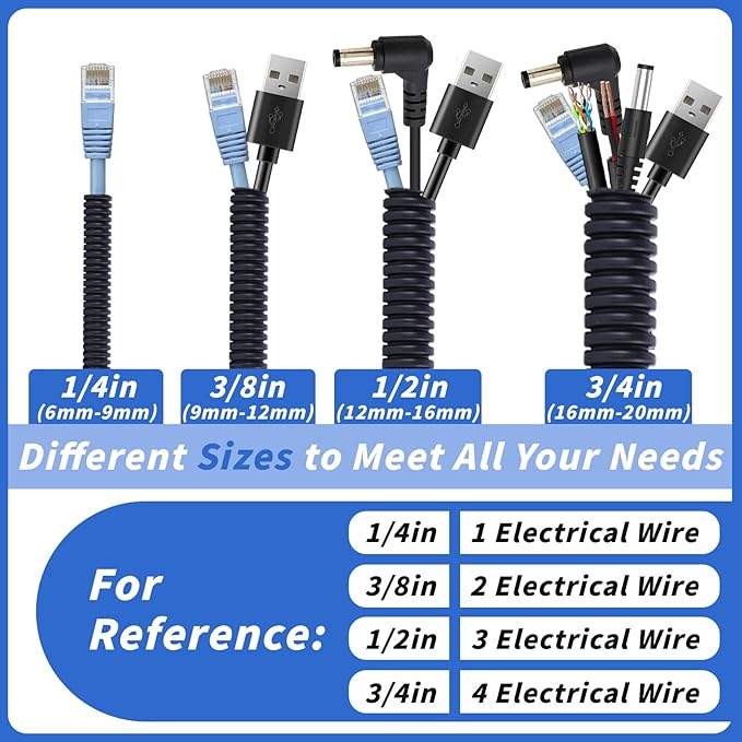 100FT Split Wire Loom Tubing, 3/4 Inch Wire Protector Tubing, Automotive Wire Flexible Conduit Cord Covers with 20 Cable Ties for Automotive Marine RV Agriculture Electrical Cable Protection