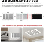 24x14 Return Air Grille(Duct Opening Size),Air Return Vent Cover,Flat Vent Cover,Rejillas De Aire Acondicionado para Casa,Return Air Grilles,Outer Dimensions:25.75"Wx15.75"H(24"Wx14"H, Duct Opening)