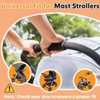 3 Pcs Universal Stroller Handlebar Cover (1 Pack18.7*6.1in & 2 Pcs 6.12*5.5in), Removable Wrap for Stroller Handle & Pushchair Armrest Protector Replacement,Toddler Pram Bumper Dustproof Handle Glove