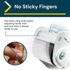 Excell Anti-Backflow Metal Packaging Tape Dispenser (2" Wide) with 2 Roll Tapes: Ideal for Packaging, Transportation, Moving, and Box Sealing. Includes Tape Gun and Two Tapes