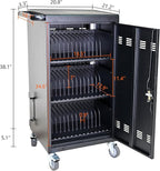Laptop and Tablet Charging Cart, 45 Unit Device Mobile Charging Station for Chromebook, Tablet, Laptop, with Charging Port Screen Size Up to 16.3", Suitable for Office, Classroom, etc (Black)