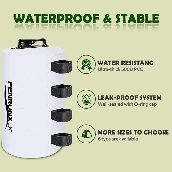 Canopy Water Weight Bag,440 LBS Heavy Duty Tent Weights Set of 8 Leg Weights for Pop Up Canopy,Tent,Gazebo,Carport,White