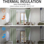 JIUZHEN Blackout Curtains for Bedroom - Thermal Insulated Room Darkening Noise Reducing, 52 x 63 Inch Length Curtains for Living Room, Set of 2 Panels with Tiebacks, Light Green