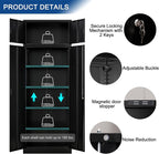 Metal Storage Cabinet, 87 Inch Tall Metal Storage Cabinet with Doors and Shelves, Pantry Cabinets for Kitchen Storage, Garage Cabinet for Living, Dining Room, Assemble Required.