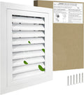 12"*18" Gable Vent,Aluminum Alloy Wall Vent Shed Vents,with Removable Strainer and 180 Degree Opening Angle.Ideal for Attic,Shed,Garage,Play House,Coop.[Inside Dimensions:9.5"w X 15"h]-White 2 Pack