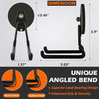 MUTUACTOR Updated Magnetic Hooks Heavy Duty,40lbs Anti-Scratch Garage Large Magnet Hooks,2PCS Super Strong Magnetic Garage Hooks for Organizing Impact Drivers Trailer Cord Garden Tool Box