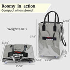 Reusable Grocery Bag On Wheels,Rolling Tote, Shopping Trolley, Rolling Duffle bag,Collapsible Grocery Bag Tote