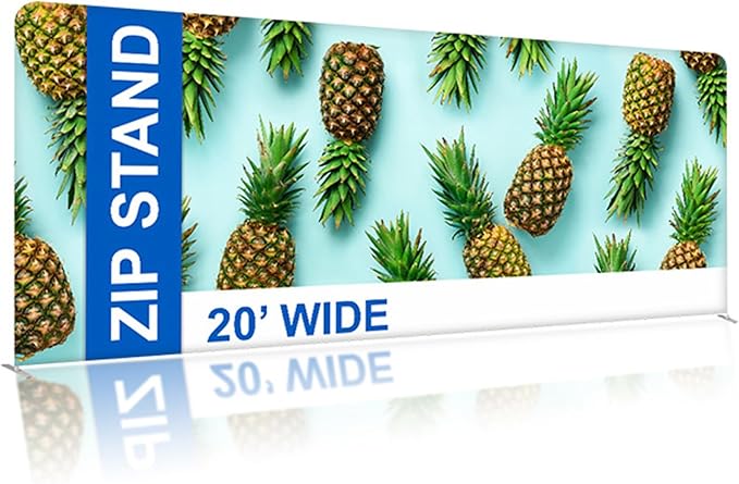 Custom Straight Tension Fabric Display Backdrop, Step and Repeat Backdrops for Events, Trade Show Display Backdrop Booth (Graphic Only, 20x10ft Double Sided Print)