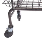 Heavy Duty Uhandle Laundry Cart with 5" Wheel (Charcoal Grey Pole Rack)