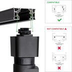 mirrea H Type LED Track Lighting Heads, Track Light Head with 24° to 60° Adjustable Beam Angle, 13.5W 90 CRI 3000K Warm White Black Painted, Pack of 12