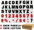 4'' on 5 inch Marquee Sign Letters, the 4'' Outdoor Marquee Letter is printed on 5'' high 060 mill thick clear rigid acrylic panel, for Outdoor Reader Board Signs , 330+ per set, Sign Letter Depot - Made in USA