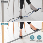 Floor Cord Cover Self Adhesive Cord Hider Floor Extension Cord Covers for Floor Power Cord Protector Cable Management Prevent Cable Trips Cable Cavity 0.59" W x 0.31" H (Light Grey Wood, 3.3Ft)