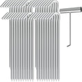 Metal Tent Stakes Heavy Duty 9 Inch with Puller Tool, 40 Pack Anti-Rust Galvanized Steel Ground Anchors Camping Tarp Stakes for Inflatables Outdoor Decorations