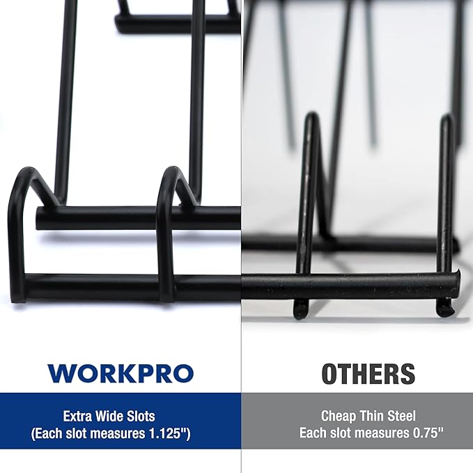 WORKPRO 2-Pack Plier Organizer Rack, Pliers Holder and Cutter Organizers, 20 Slots Tool Drawer Organizer, Plier Rack for Spring-Loaded, Regular and Wide-Handle Pliers (Pliers Not Included)