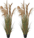 Alonfala - 69" (2-Pack) Pampas Grass Potted Plants - Artificial Faux Plants Featuring Tall Grass, Housewarming, and New Home Celebration. Elevate with Fake Plants, Ideal for Floor Decor