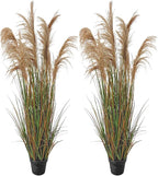 Alonfala - 69" (2-Pack) Pampas Grass Potted Plants - Artificial Faux Plants Featuring Tall Grass, Housewarming, and New Home Celebration. Elevate with Fake Plants, Ideal for Floor Decor