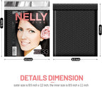 GSSUSA Black Bubble Mailers 8.5X12 Inches 500 Pack, Padded Poly Bubble Mailer, Large padded Envelopes Strong Adhesion Bubble Envelopes,Self-Seal Mailing Envelopes for Small Business,Package Supplies