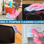 Microfiber Towels Bulk-400 Pack, Cleaning Cloths, Microfiber Towels for Cars, Cleaning Rags 5 Colors Assorted (12x12 inches)
