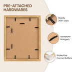 Natural Oak 11x14 Picture Frames Mat to 8x10 Picture Display,Original Wood Handcrafted Diploma Frame,Wooden Frame 11x14 with Tempered Glass Graduation Family Wedding Certificate Photo Wall Mounted