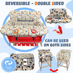Shopping Cart Cover for Baby Grocery Cart Cover for Baby boy and Baby Girl, High Chair Cover for Baby and Toddler, Baby Registry Gift - Waterproof - Extra Large - Cotton - Double Sided (Yellow)