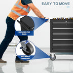 5-Drawers Garage Tool Chest, Large Capacity Tool Cabinet Heavy Duty Mechanic Rolling Tool Box Metal Locking Tool Cart with Drawers and Wheels for Storage
