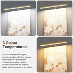 24" Plug in Picture Light for Paintings with Remote Control, 9W LED Art Display Lighting for Gallery, Dartboard, Artwork, Gold Finish Wall Mounted Picture Frame Light
